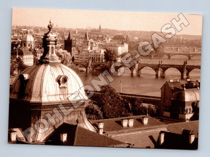 Pohlednice Praha Karlův most a nábřeží 1997 (M34182)
