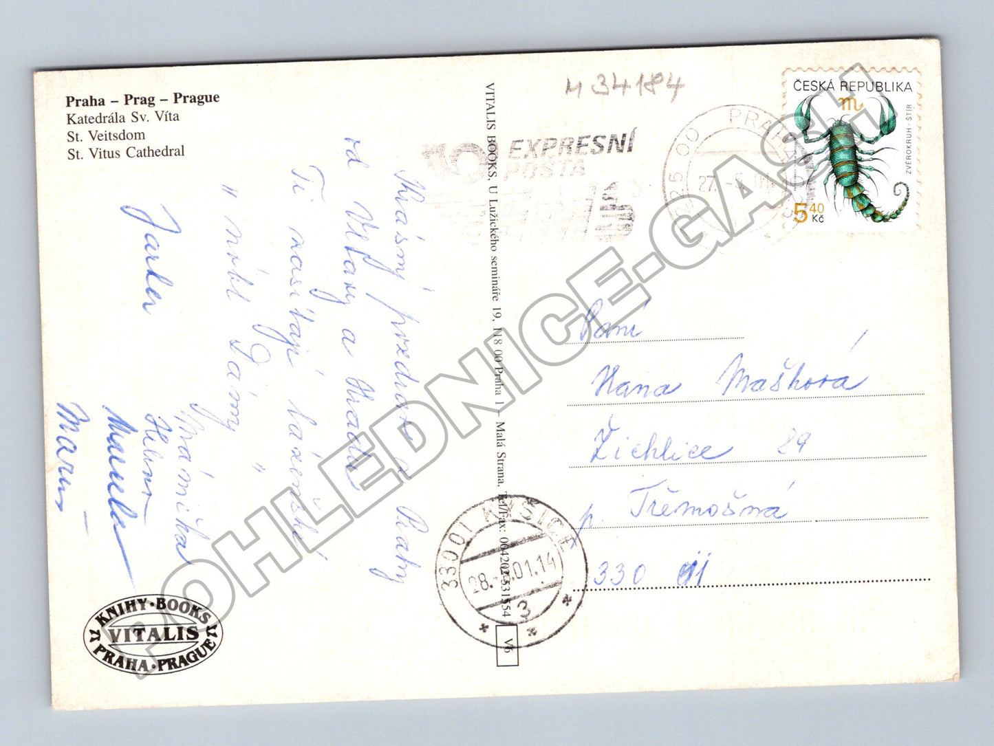 Pohlednice Praha Katedrála Sv. Víta 2001 (M34184)