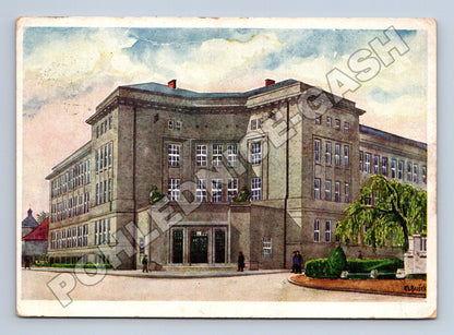Pohlednice Ostrava Vítkovice Vyšší průmyslová škola 1944 (M34190)