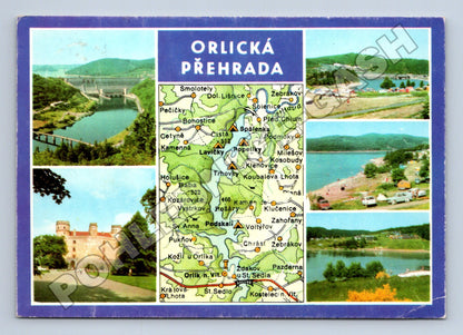Pohlednice Orlická přehrada 1986 (M34191)