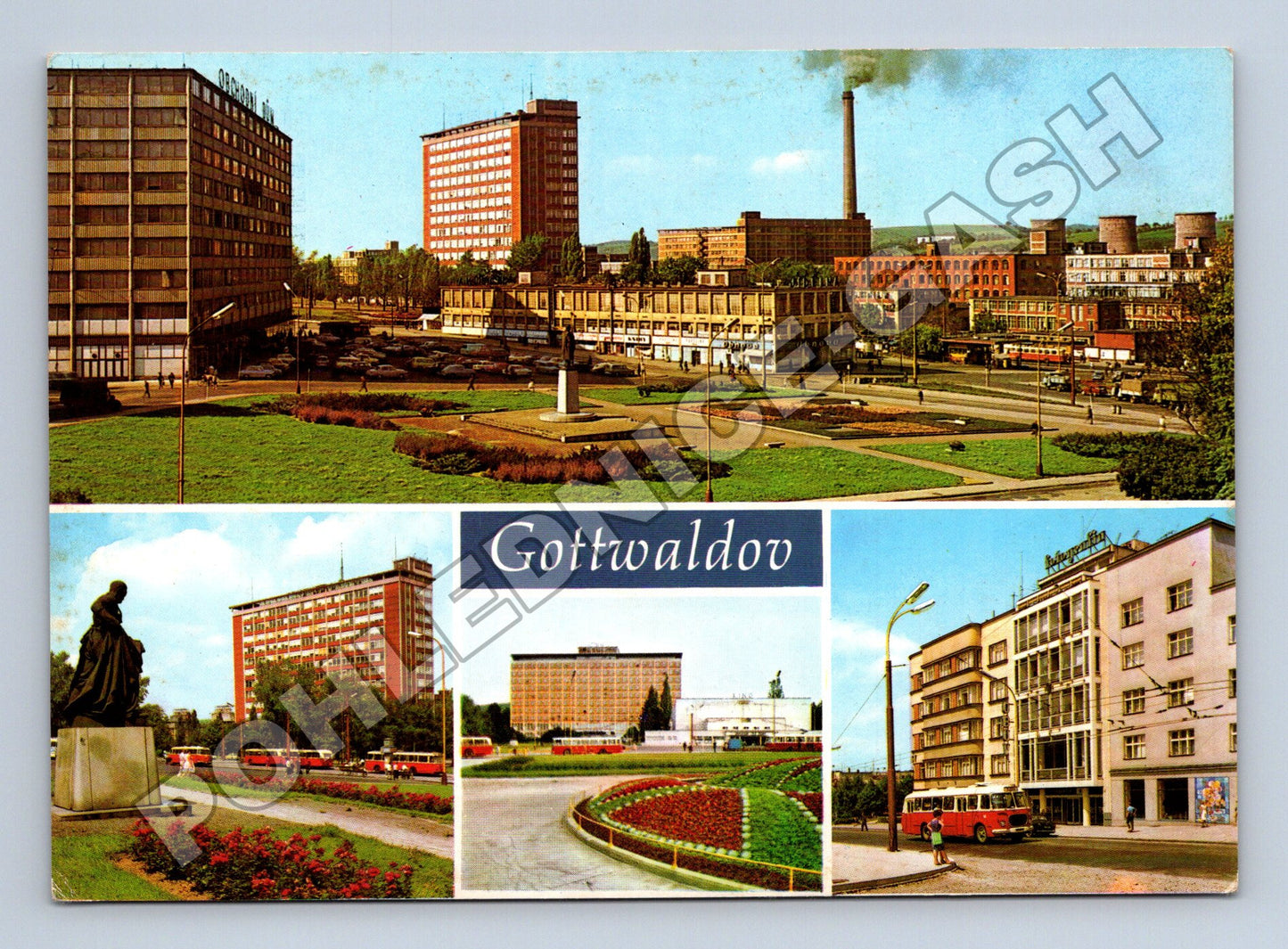 Pohlednice Gottwaldov (Zlín) různé pohledy 1971 (M34193)