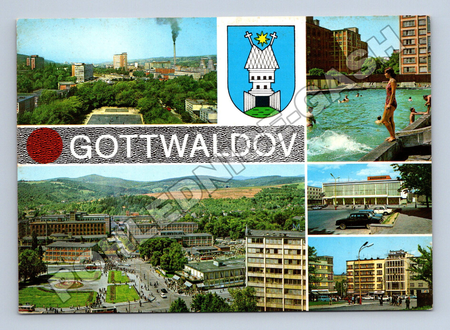 Pohlednice Gottwaldov záběry města 1971 (M34194)