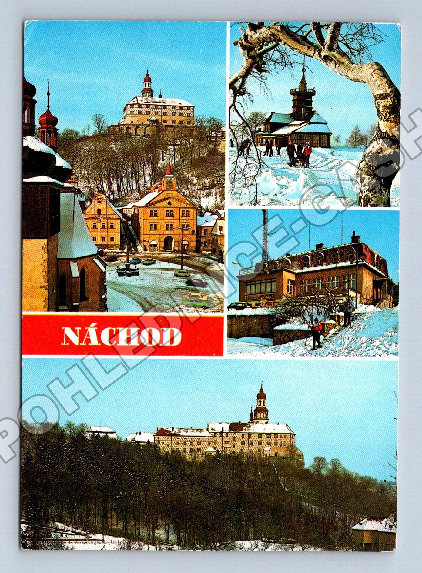Pohlednice Náchod různé pohledy 1977 (M34195)