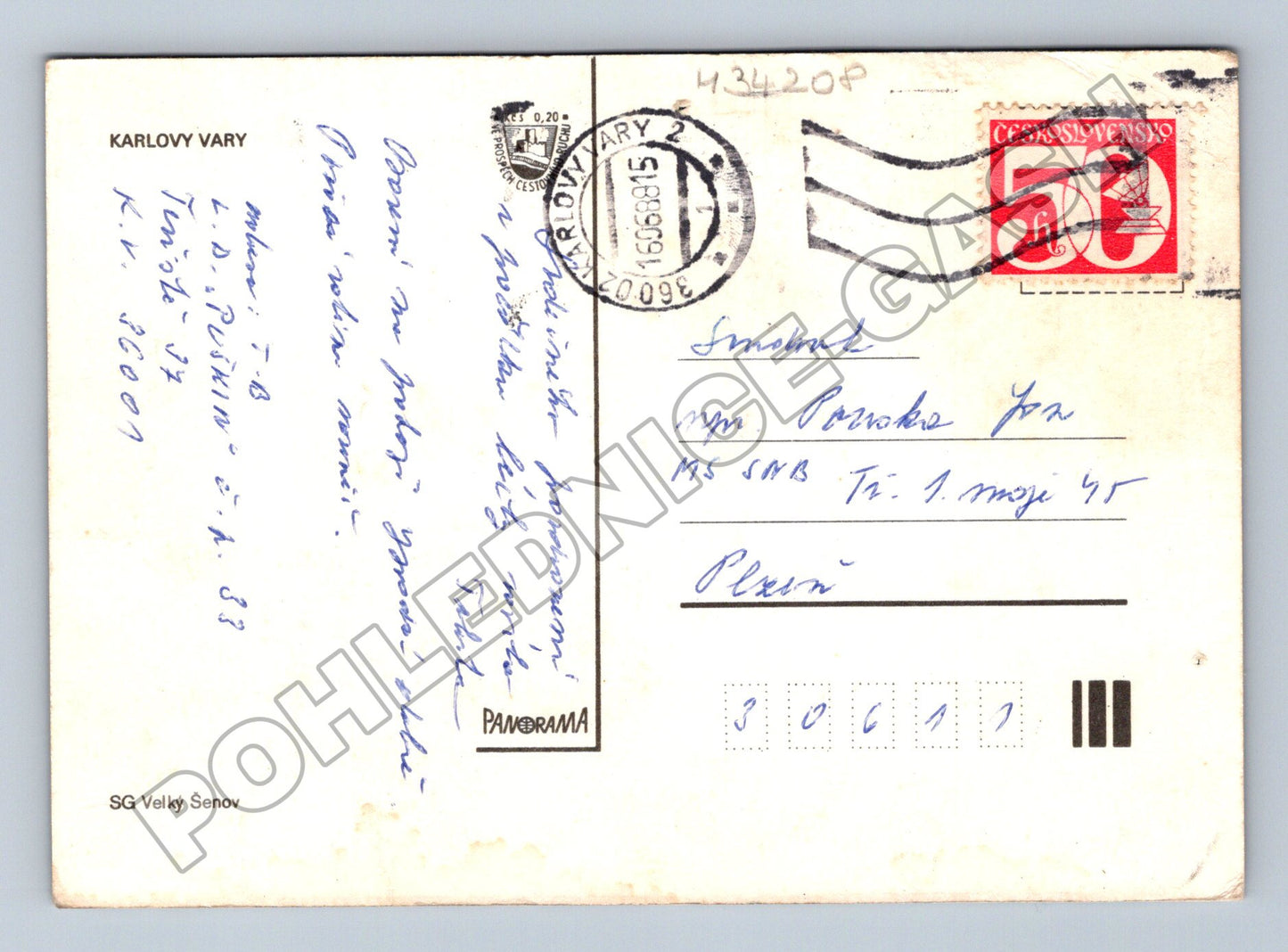 Pohlednice Karlovy Vary různé pohledy 1989 (M34208)