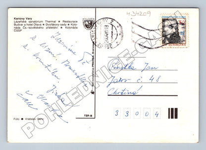 Pohlednice Karlovy Vary více motivů 1990 (M34209)