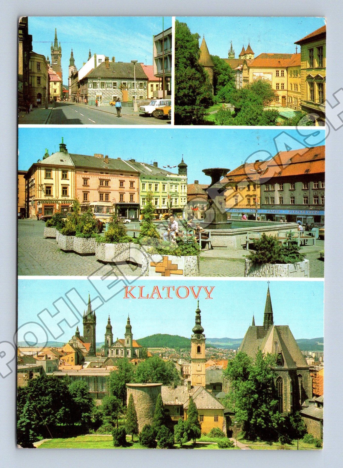 Pohlednice Klatovy koláž města 1987 (M34214)
