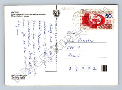 Pohlednice Klatovy koláž města 1987 (M34214)
