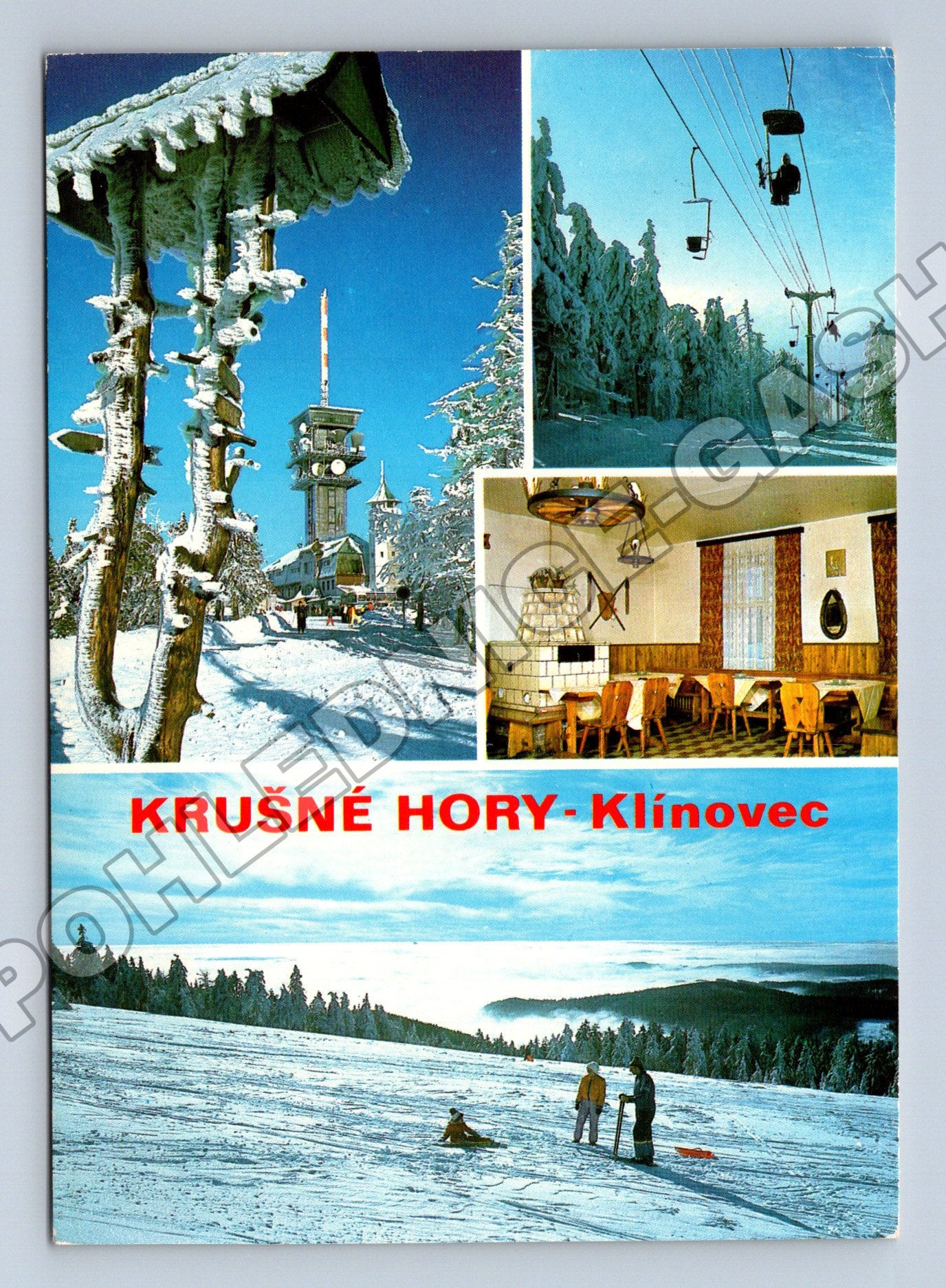Pohlednice Krušné Hory Klínovec zimní motiv (M34216)