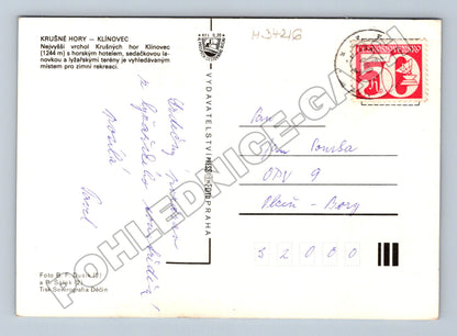 Pohlednice Krušné Hory Klínovec zimní motiv (M34216)