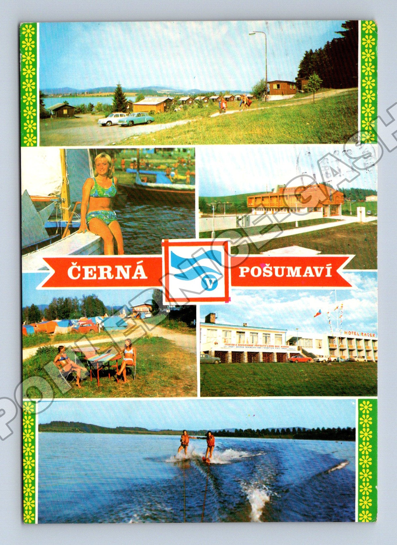 Pohlednice Černá v Pošumaví Lipenské jezero 1982 (M34217)