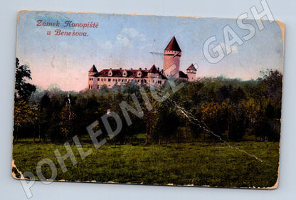 Pohlednice Konopiště starý zámek kolorovaný (M3422)
