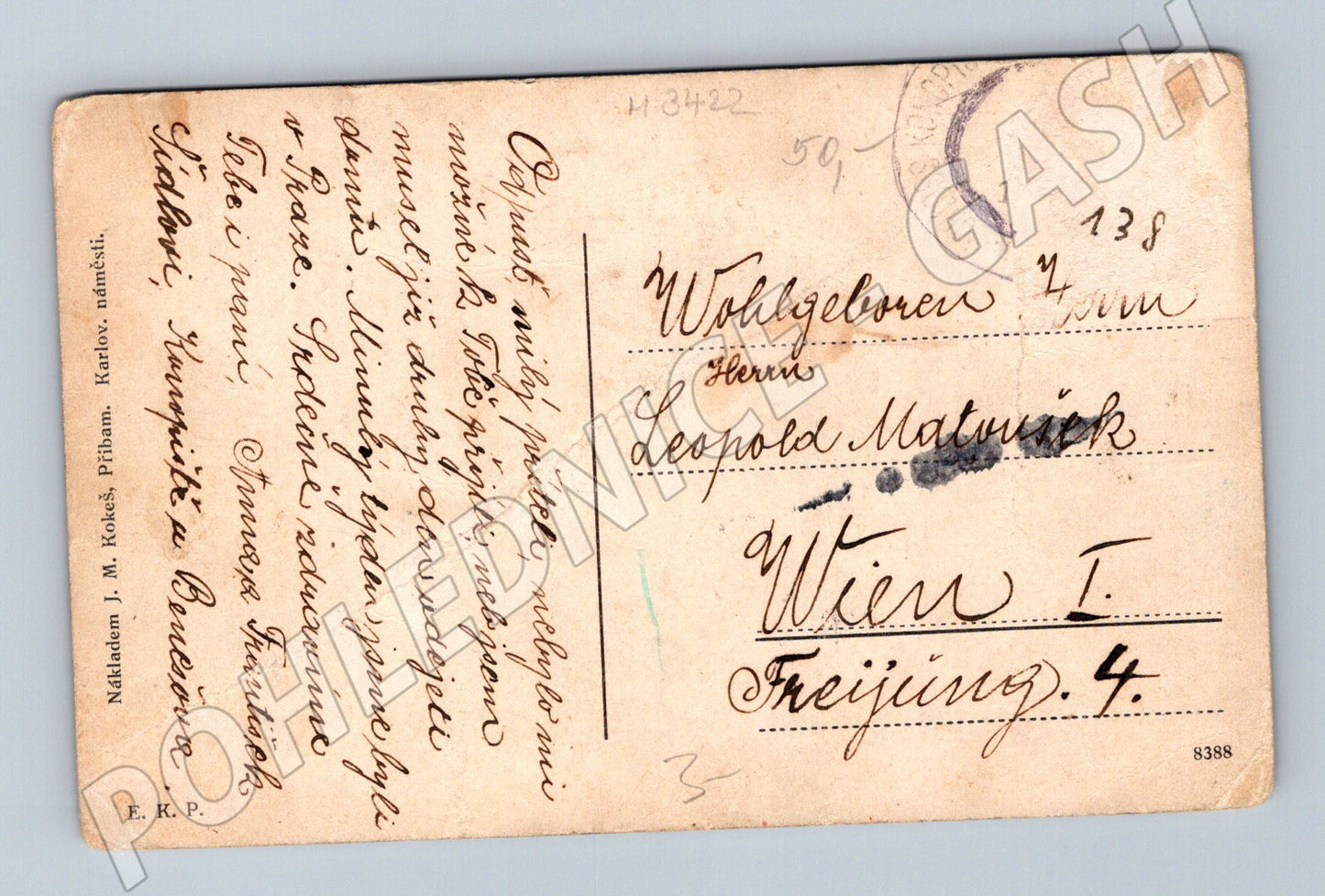 Pohlednice Konopiště starý zámek kolorovaný (M3422)