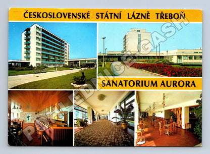 Pohlednice Třeboň Státní lázně Sanatorium Aurora 1986 (M34221)
