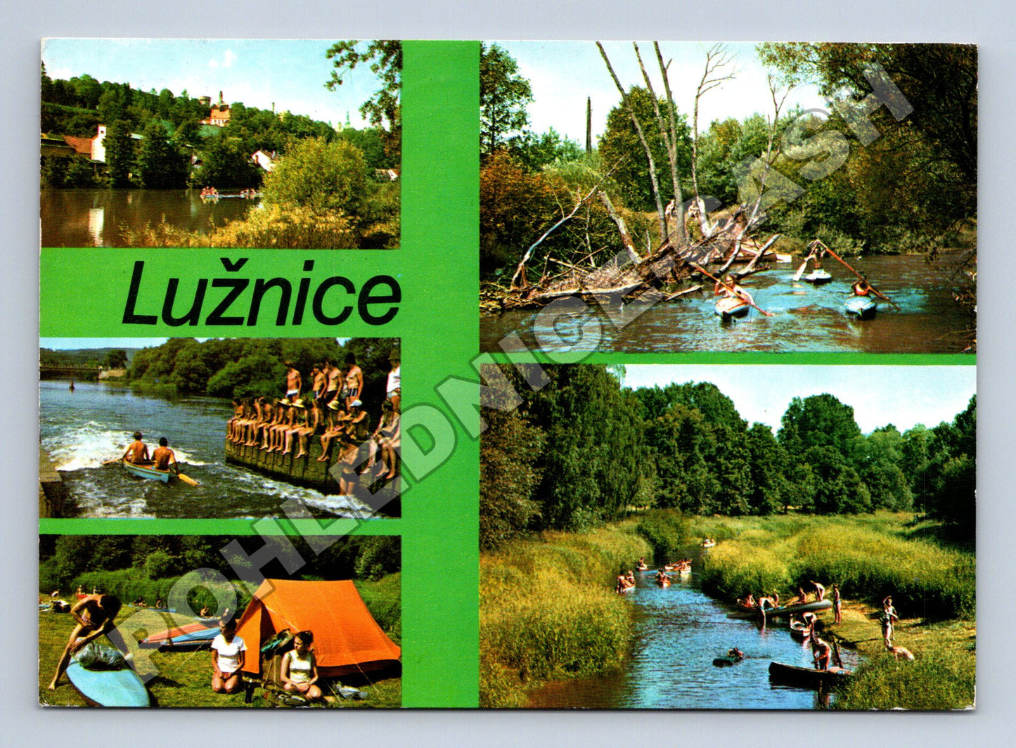Pohlednice Lužnice vodácké aktivity 1980 (M34223)