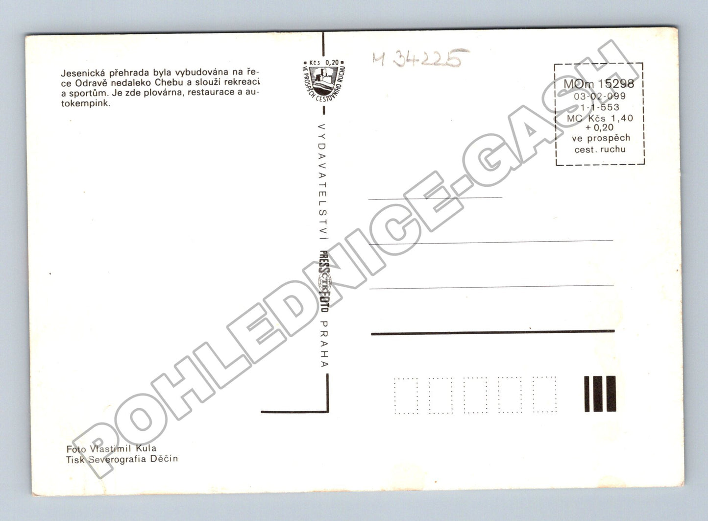 Pohlednice Jesenice přehrada, koupaliště a interiér (M34225)