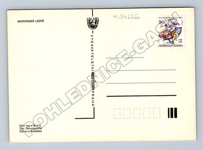 Pohlednice Mariánské Lázně kolonáda a detaily 1989 (M34226)
