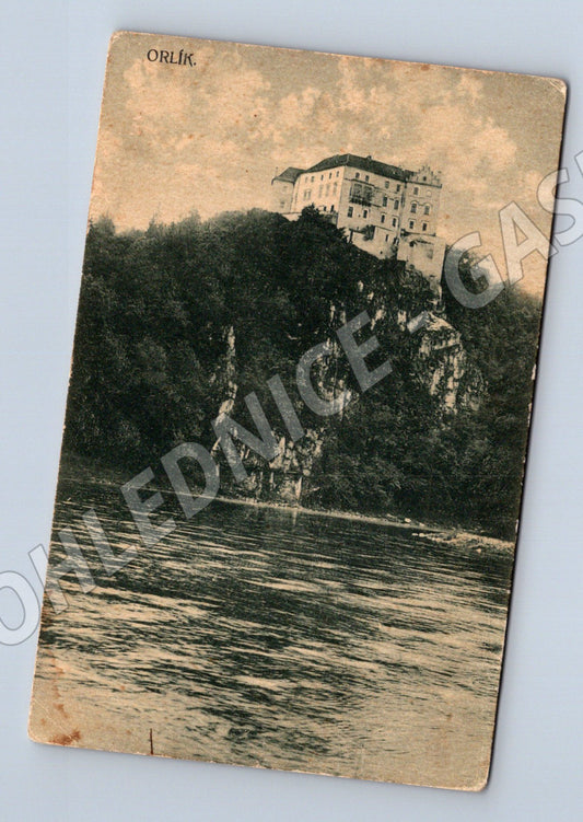 Pohlednice Orlík zámek 1923 (M3423)