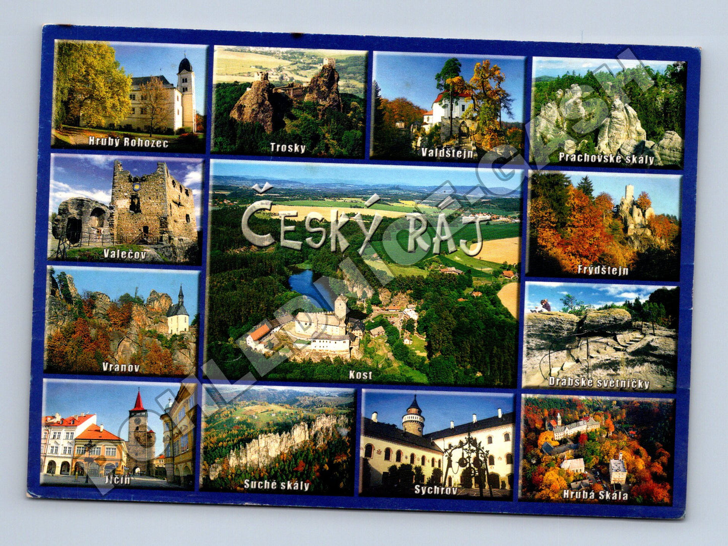 Pohlednice Český ráj multi-view hrady a skály (M34230)