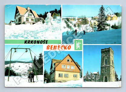 Pohlednice Benecko Krkonoše zimní motivy 1992 (M34231)