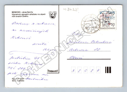 Pohlednice Benecko Krkonoše zimní motivy 1992 (M34231)