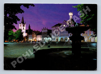 Pohlednice Litoměřice náměstí v noci 2001 (M34239)