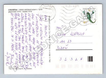 Pohlednice Litoměřice náměstí v noci 2001 (M34239)