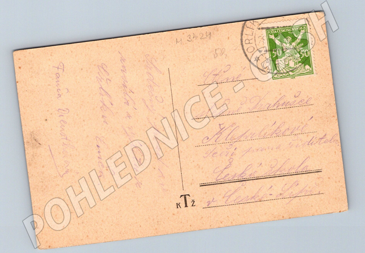 Pohlednice Orlík zámek nad Vltavou (M3424)