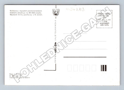 Pohlednice Teplá klášter knihovna kostel (M34243)