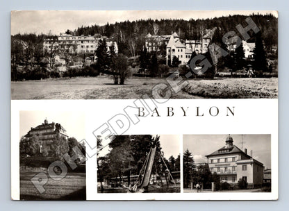 Pohlednice Babylon letovisko u Domažlic 1955 (M34245)