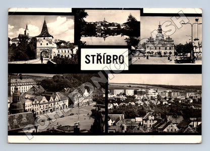 Pohlednice Stříbro multi-view cca 1960 (M34247)