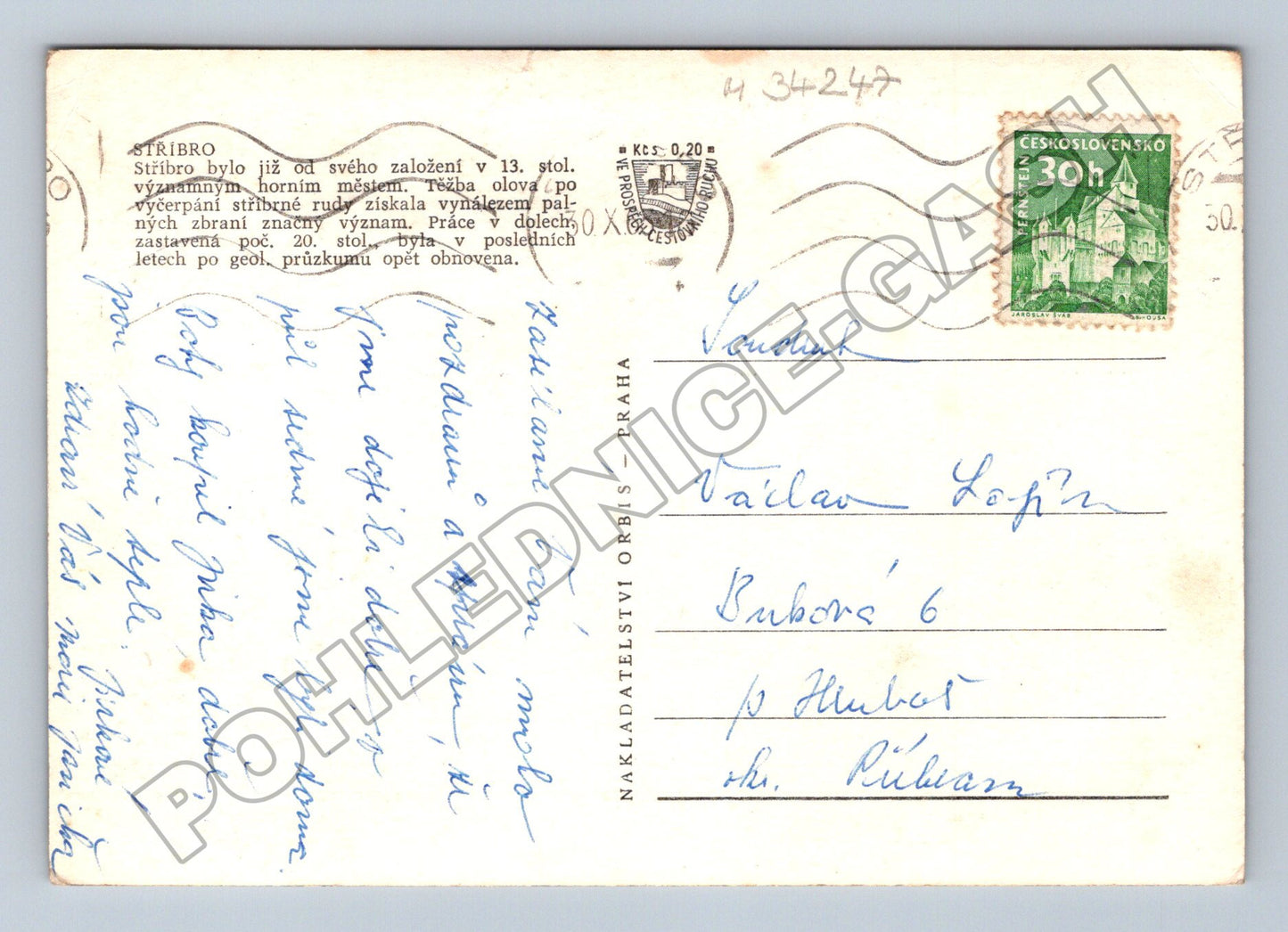 Pohlednice Stříbro multi-view cca 1960 (M34247)