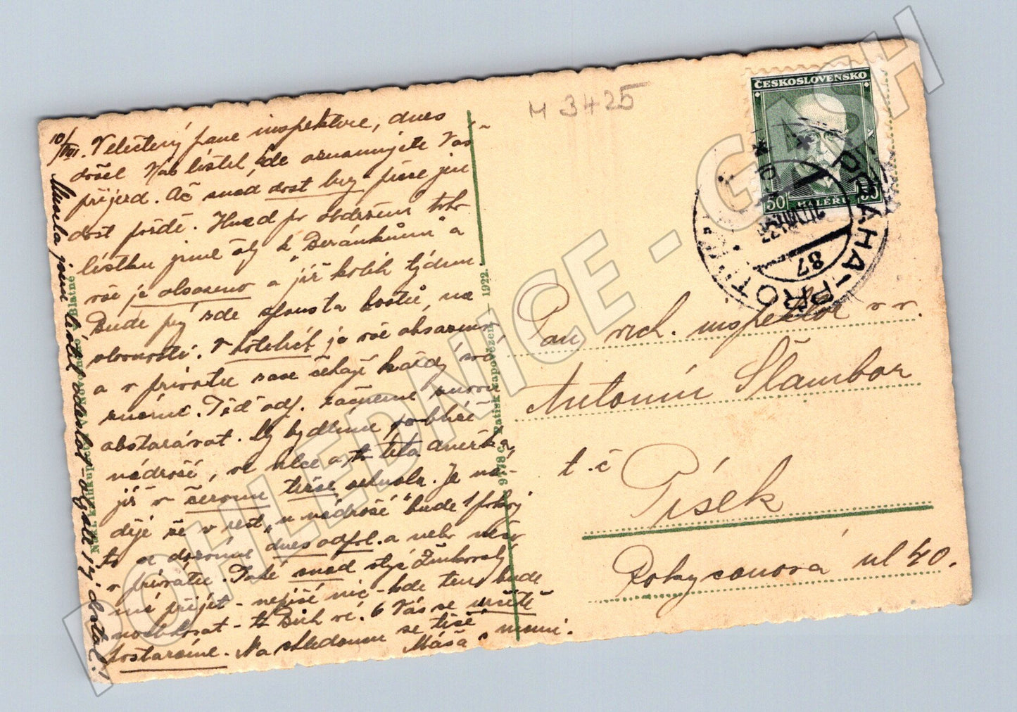 Pohlednice Blatná zámek nádvoří 1927 (M3425)