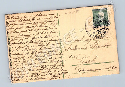 Pohlednice Blatná zámek nádvoří 1927 (M3425)