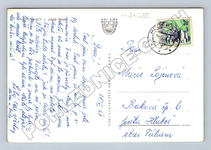 Pohlednice Poděbrady koláž motivů 1967 (M34250)