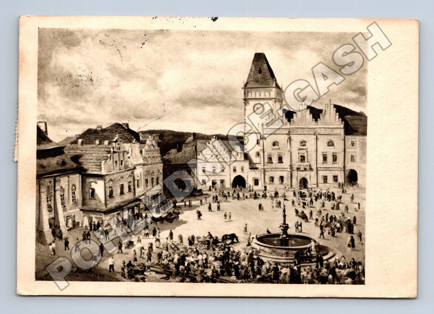 Pohlednice Tábor náměstí od J. Schenka (M34259)