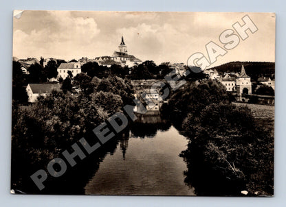 Pohlednice Stříbro pohled na řeku Mži 1940 (M34261)