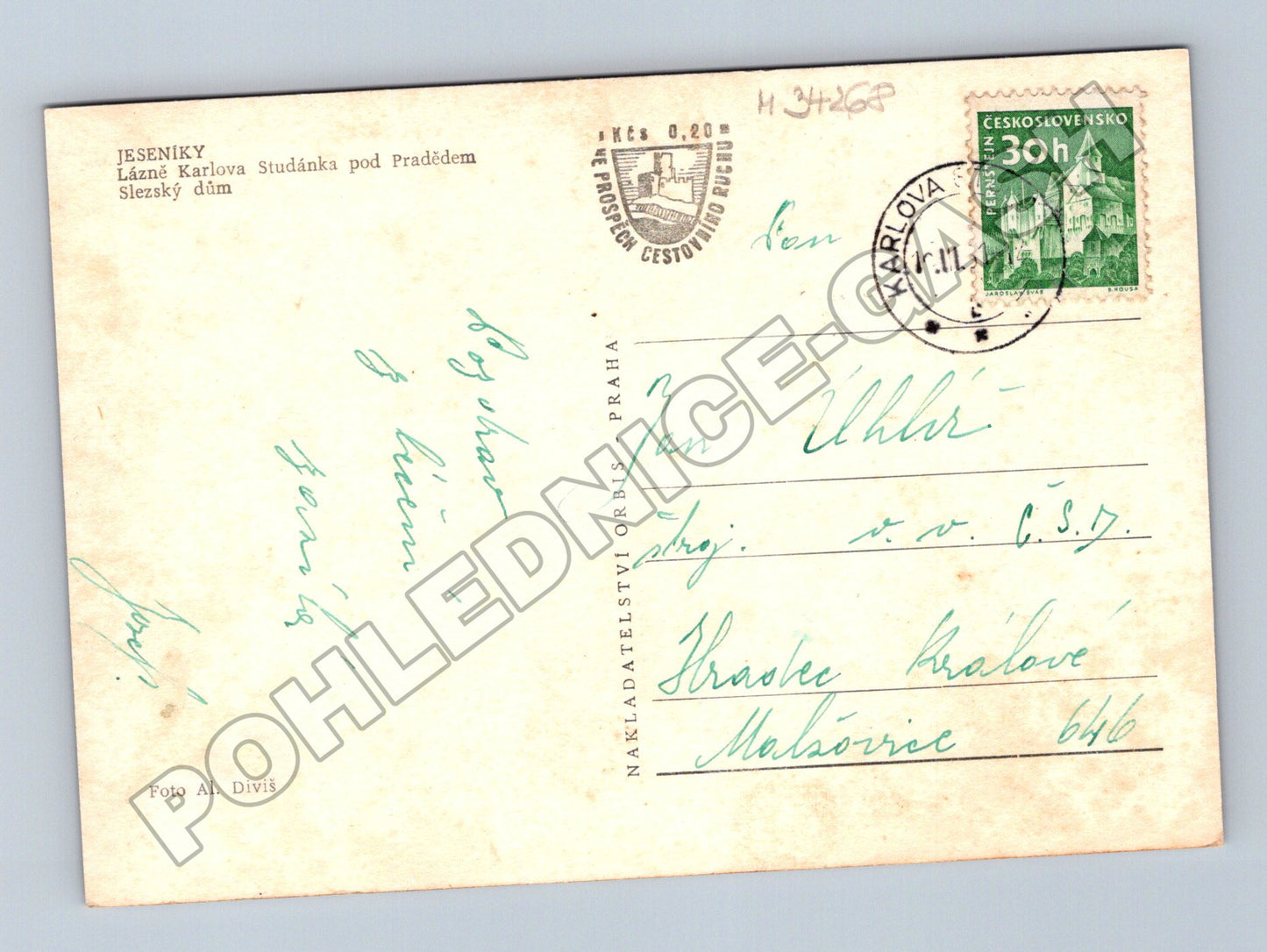 Pohlednice Karlova Studánka Slezský dům (M34268)