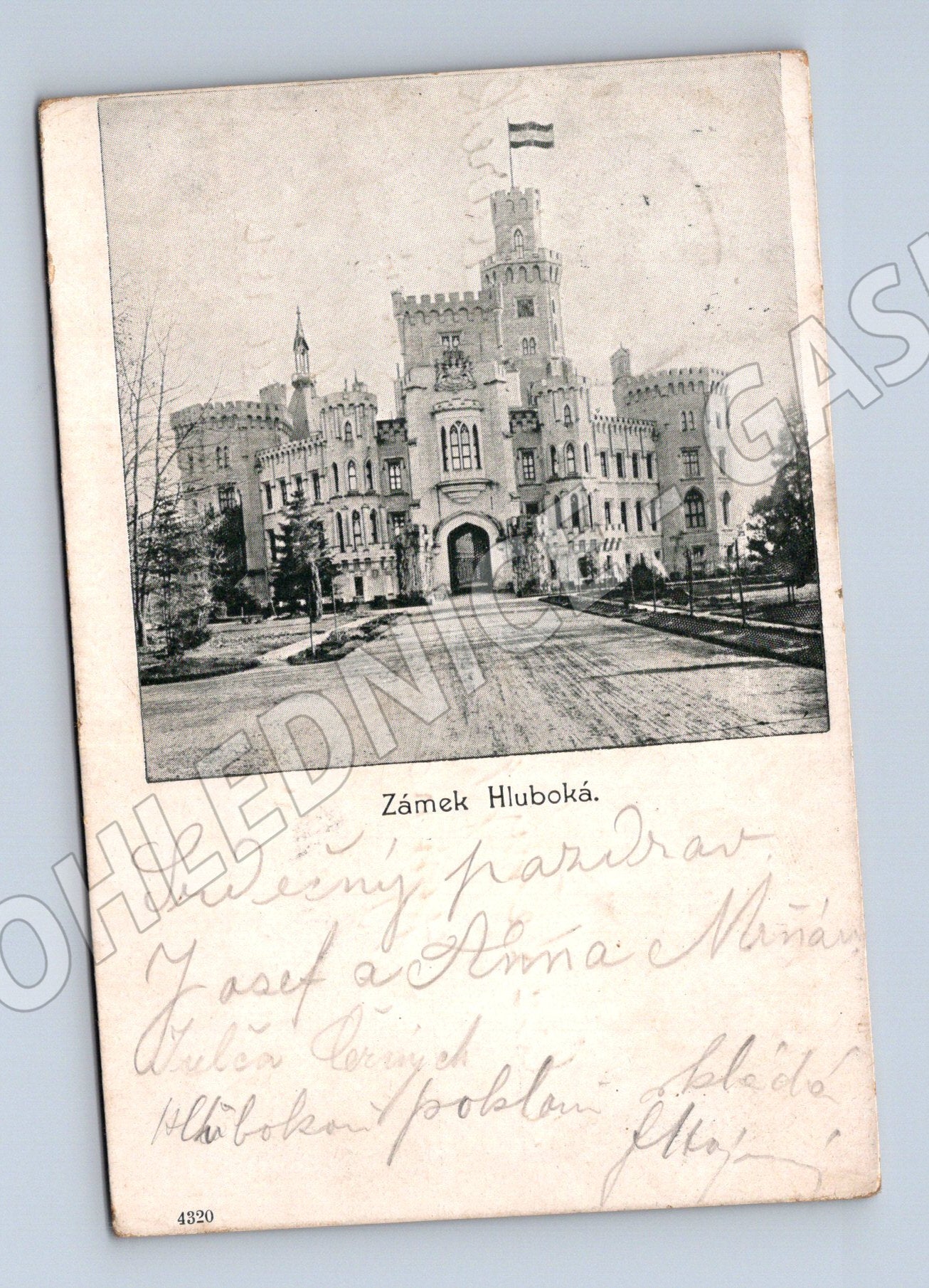 Pohlednice Hluboká zámek 1896 (M3427)