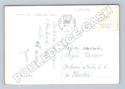 Pohlednice Karlovy Vary lázeňské domy 1963 (M34280)