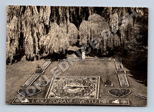 Pohlednice Poděbrady Květinové hodiny Lid u zdraví 1944 (M34283)