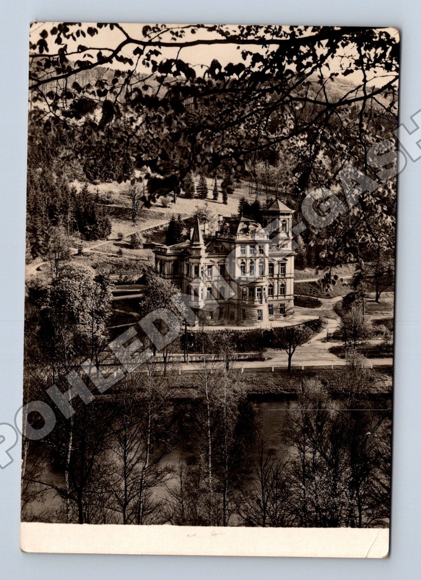 Pohlednice Kyselka lázeňský dům (hotel) 1950 (M34286)
