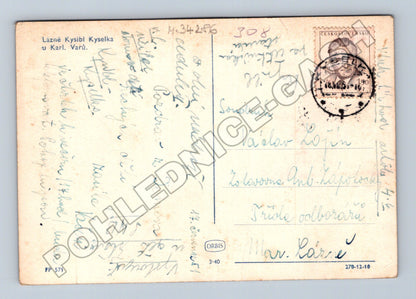 Pohlednice Kyselka lázeňský dům (hotel) 1950 (M34286)
