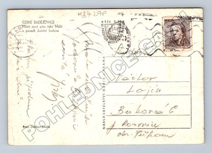 Pohlednice České Budějovice Nový most přes Malši 1940 (M34298)