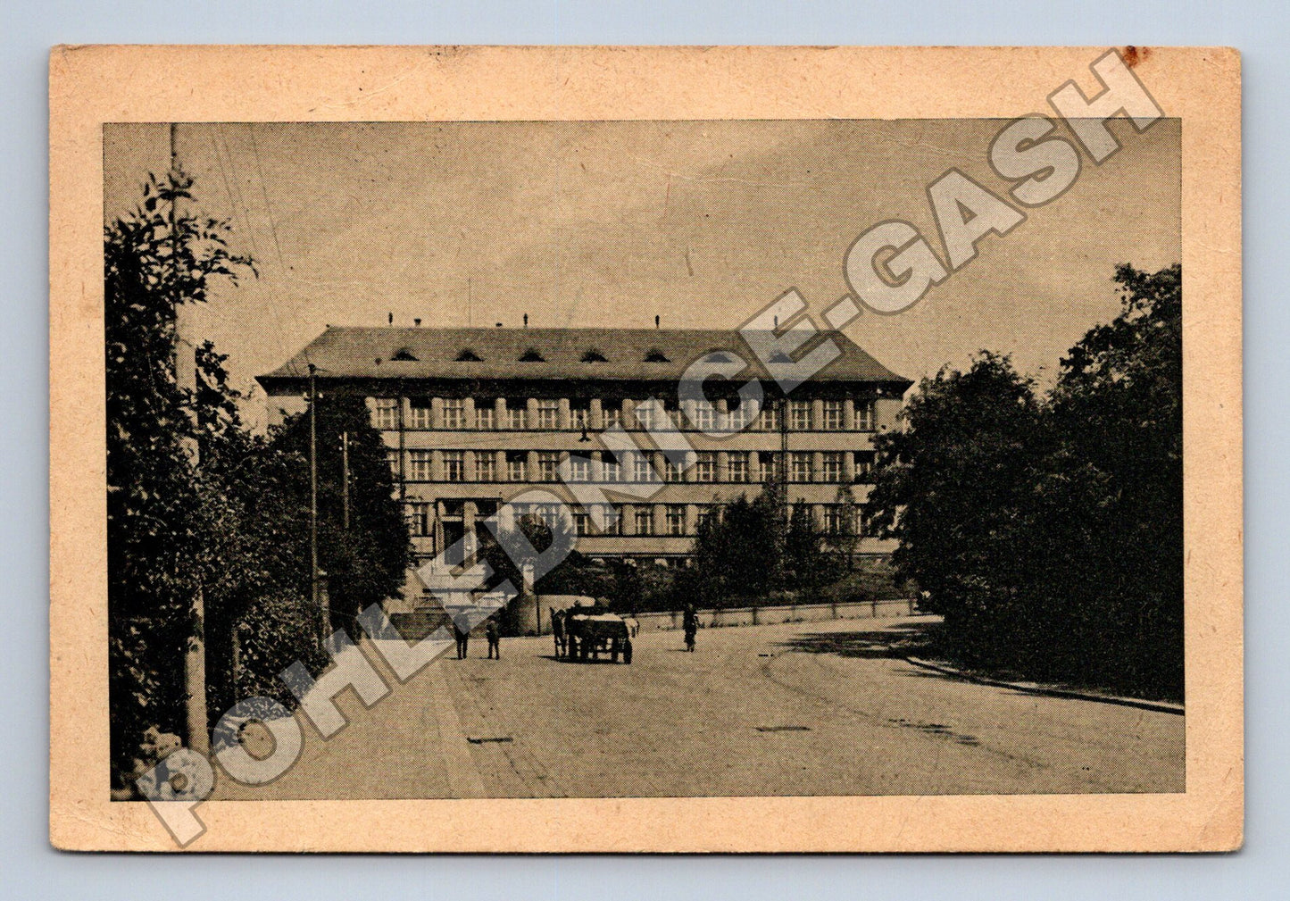 Pohlednice Chomutov Gymnázium 1946 (M34302)