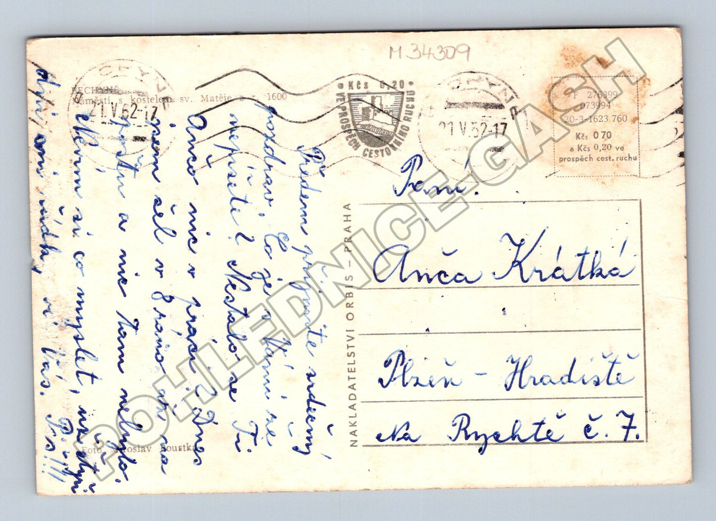 Pohlednice Chrást kostel sv. Matěje 1932 (M34309)