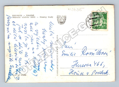 Pohlednice Krkonoše Strážné Friesovy boudy 1965 (M34315)