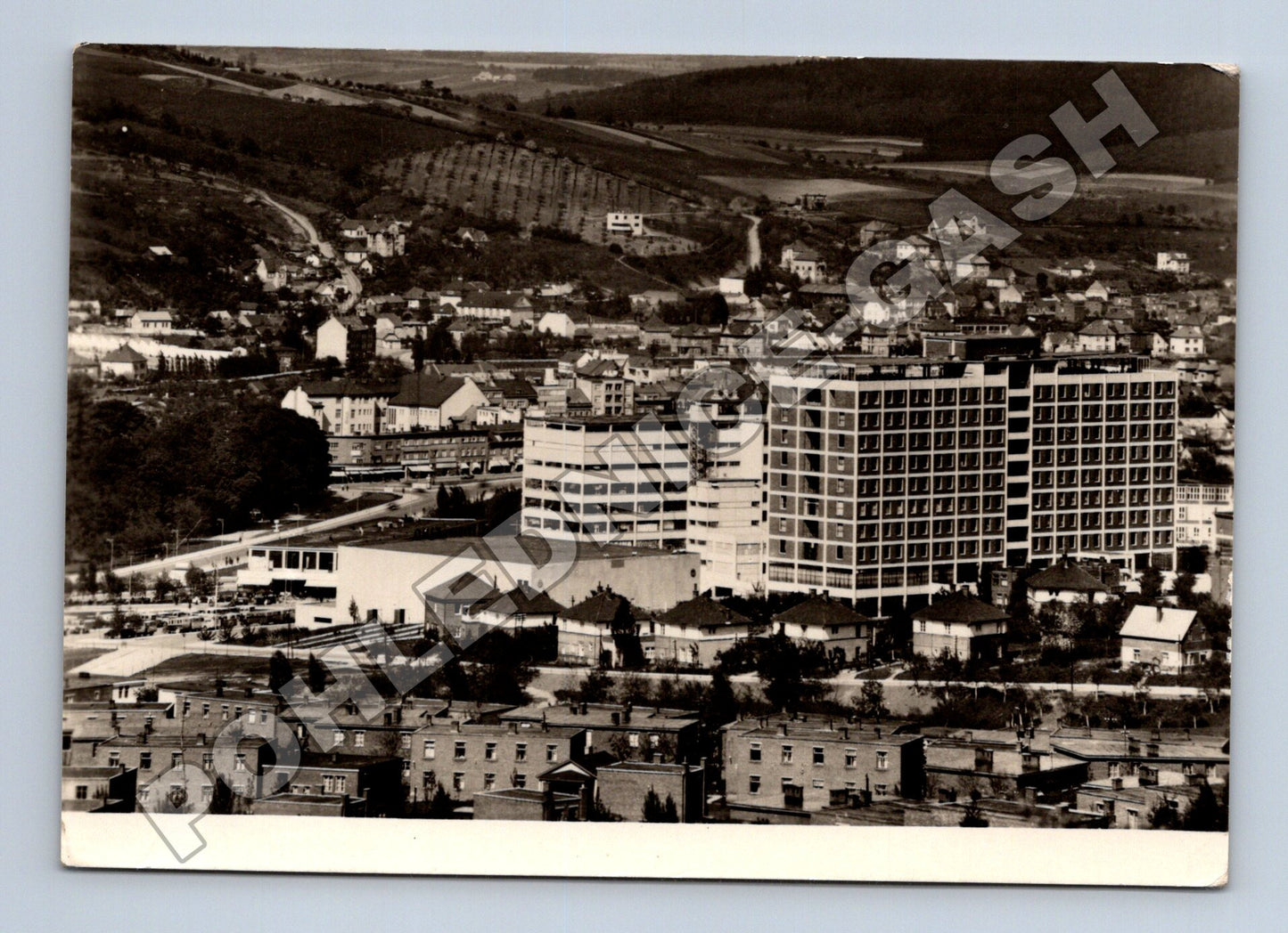 Pohlednice Gottwaldov panorama moderní budovy 1963 (M34317)