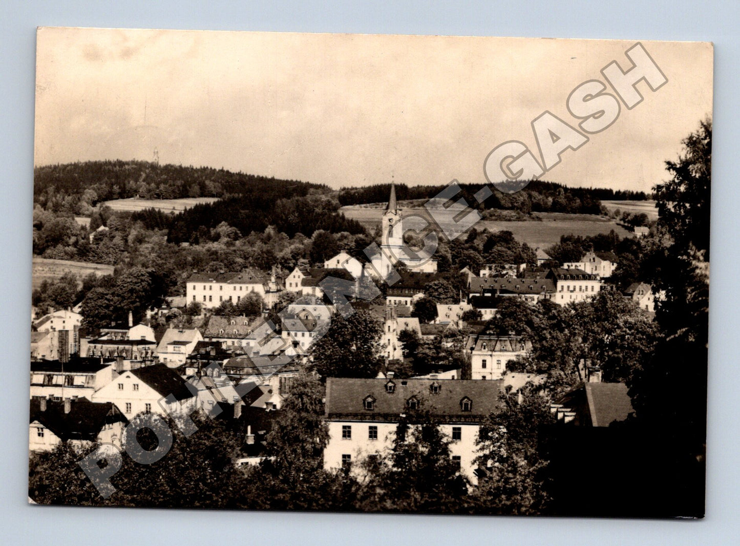 Pohlednice Město s kostelem panoramatický pohled 1948 (M34321)