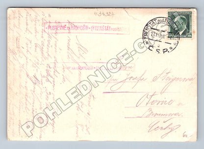 Pohlednice Radhošťský hřbet Pustevny zimní krajina 1938 (M34324)