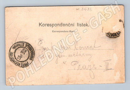 Pohlednice Křivoklát hrad starý motiv (M3433)